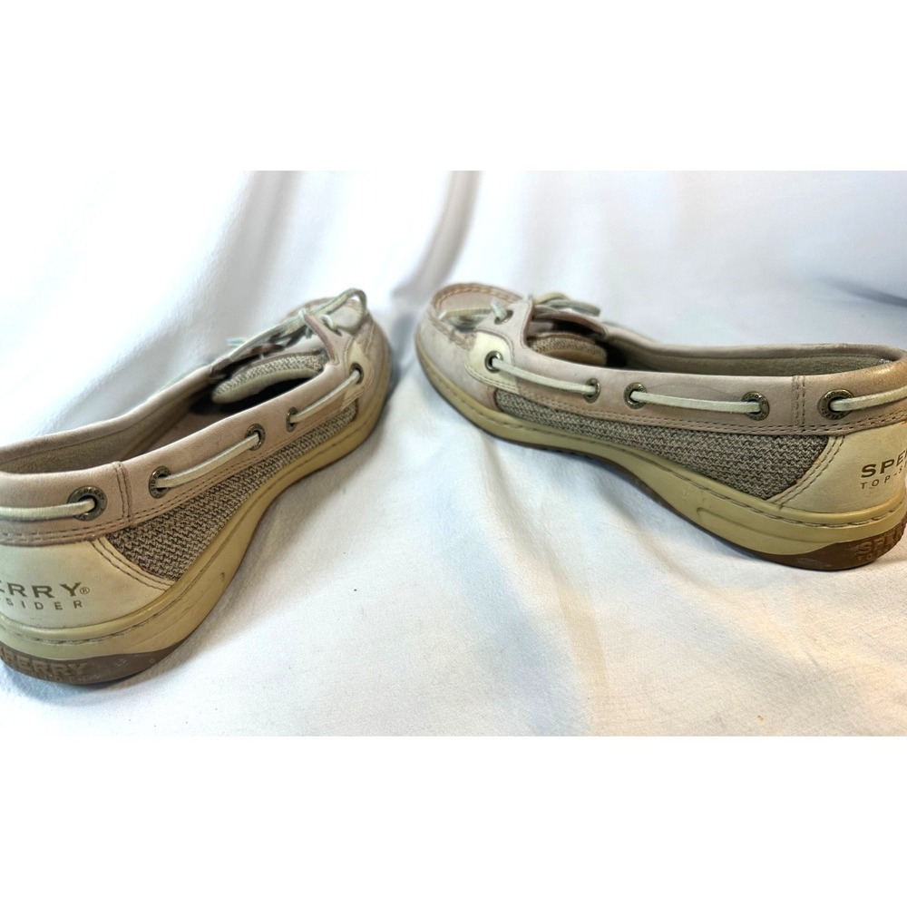 NEW Sperry Top Sider Women's Size 7.5 M Angelfish Boat Shoes Linen/Oat - Picture 4 of 9
